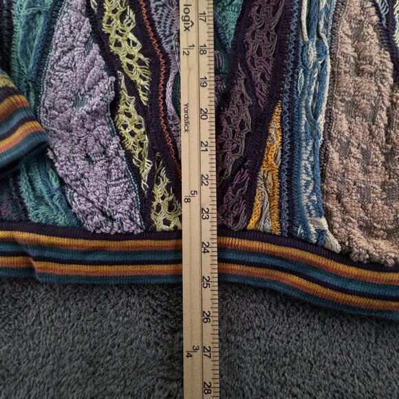 COOGI Australia Authentic Women XL Pullover Collared Cotton Purple Abstract - Picture 3 of 16